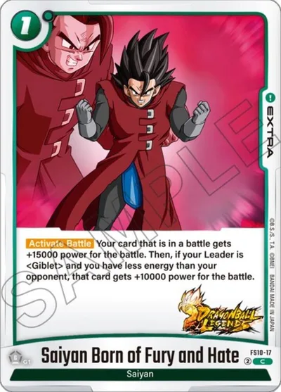 Saiyan Born of Fury and Hate