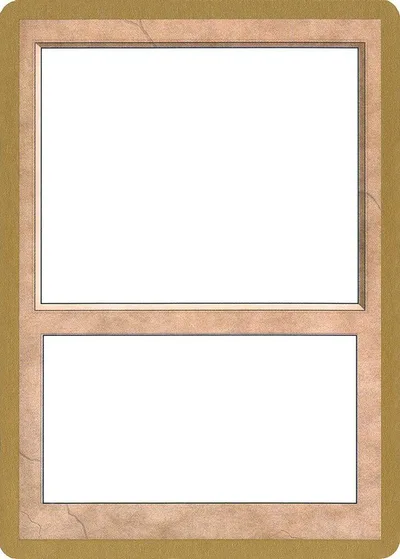 2001 World Championship Blank Card