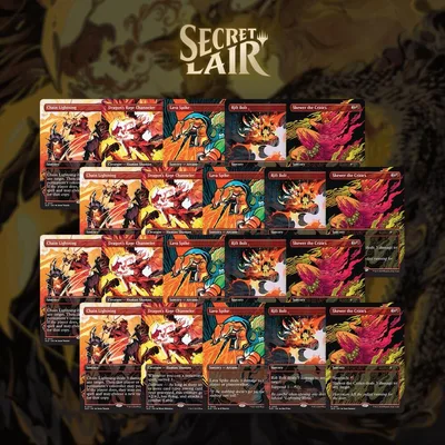 Secret Lair Drop: EVERYTHING IS ON FIRE - Non-Foil Playset Bundle