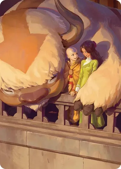 Aang and Katara Art Card