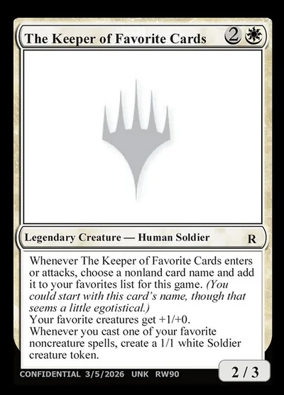 The Keeper of Favorite Cards