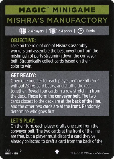 Mishra's Manufactory // Mishra's Manufactory (cont'd)