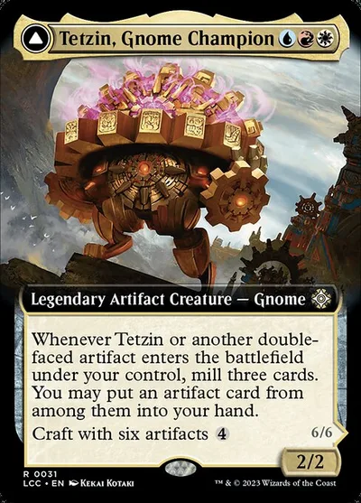 Tetzin, Gnome Champion // The Golden-Gear Colossus