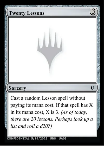 Twenty Lessons
