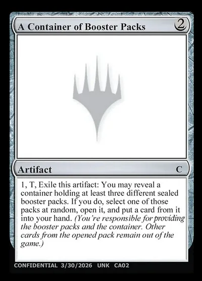 A Container of Booster Packs