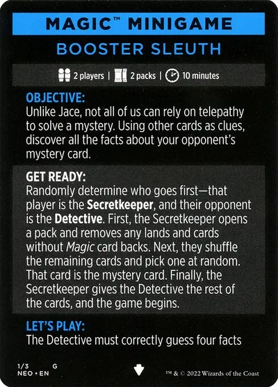 Booster Sleuth // Booster Sleuth (cont'd)