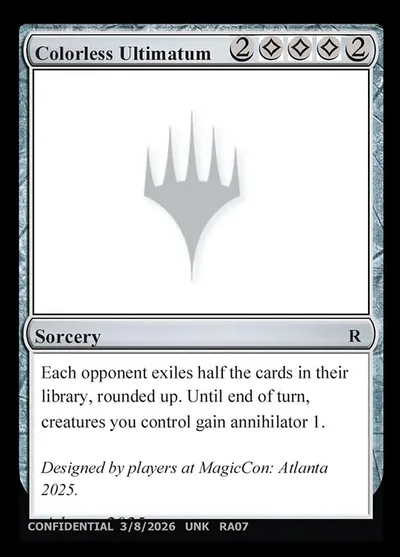 Colorless Ultimatum