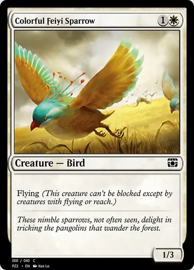 Colorful Feiyi Sparrow