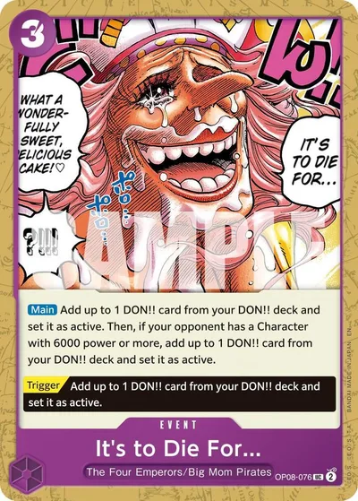 It's to Die For (Reprint)