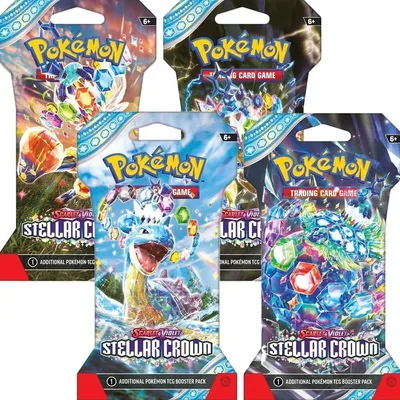 Stellar Crown Sleeved Booster Pack Art Bundle [Set of 4]