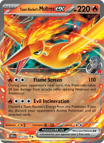Moltres-ex del Team Rocket