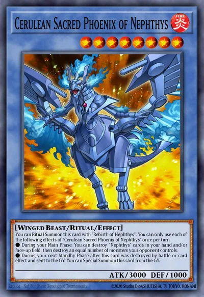 Cerulean Sacred Phoenix of Nephthys
