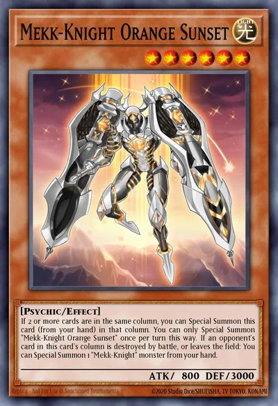 Mekk-Knight Orange Sunset